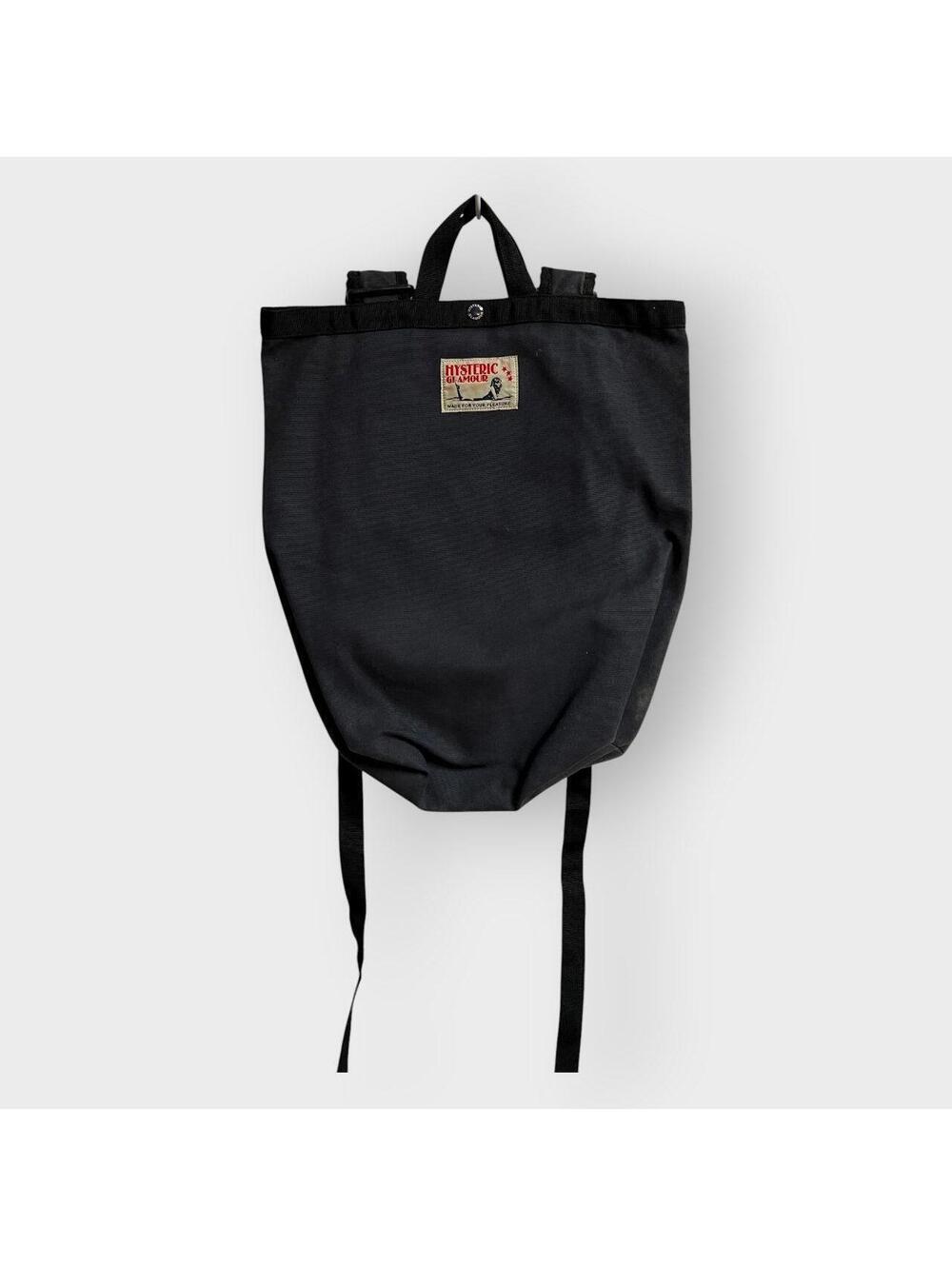 Hysteric Glamour Canvas Tote Backpack Black